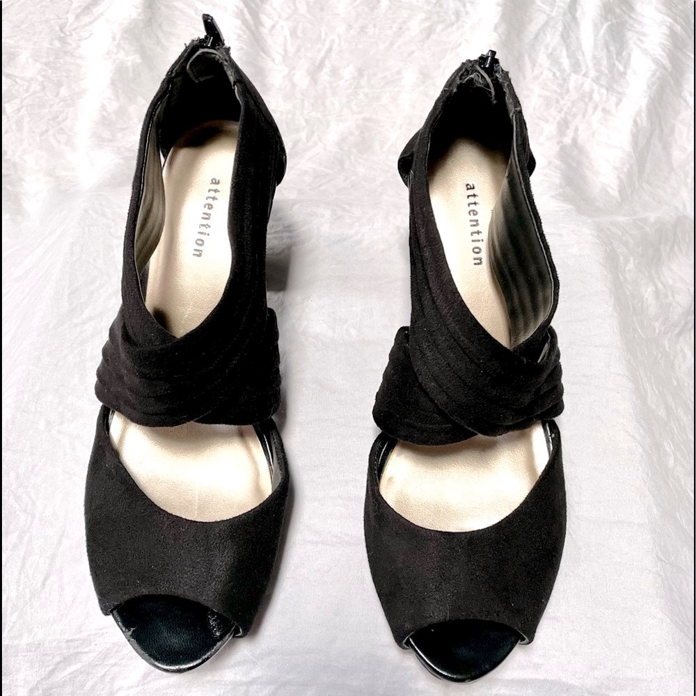 ATTENTION women’s heeled sandals (jenna) black size5 NWOT - Picture 2 of 13